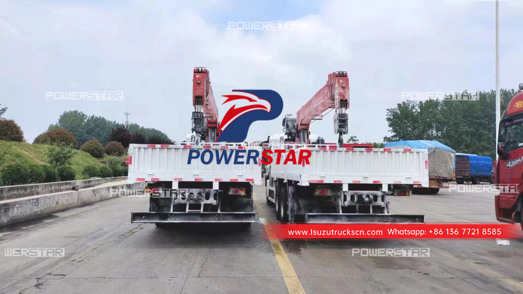 Myanmar Japan ISUZU GIGA Stiff Boom Crane Trucks with SPS40000 palfinger