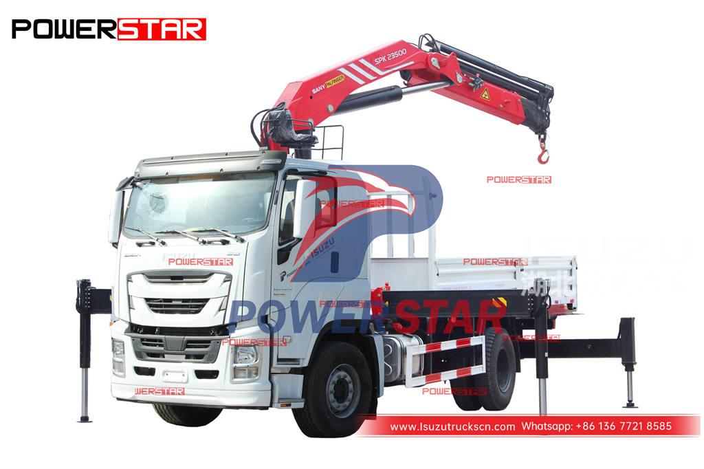 ISUZU GIGA 10 tons crane truck with Palfinger Kunckle boom