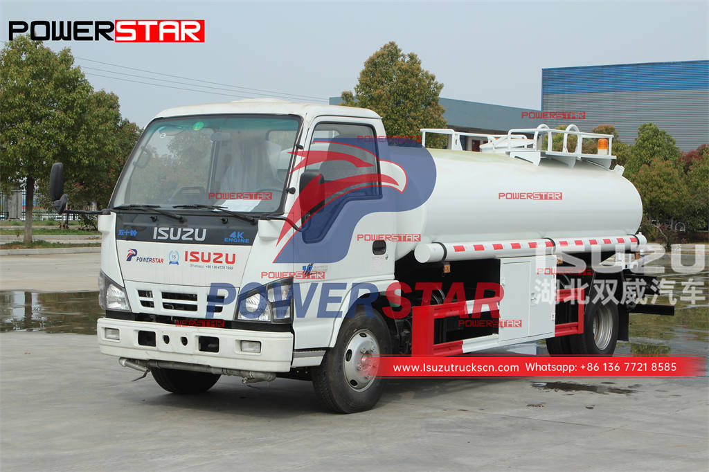 ISUZU 600P 130HP stainless steel water bowser for Jamaica