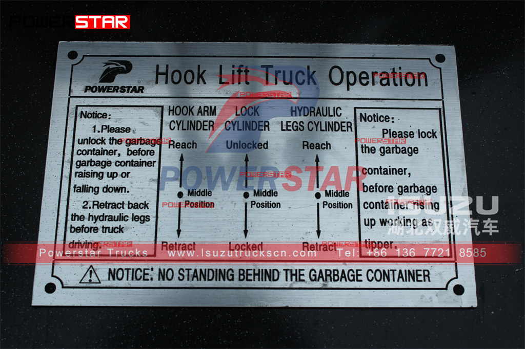 12CBM ISUZU Hook Loader Truck Manual export Mongolia