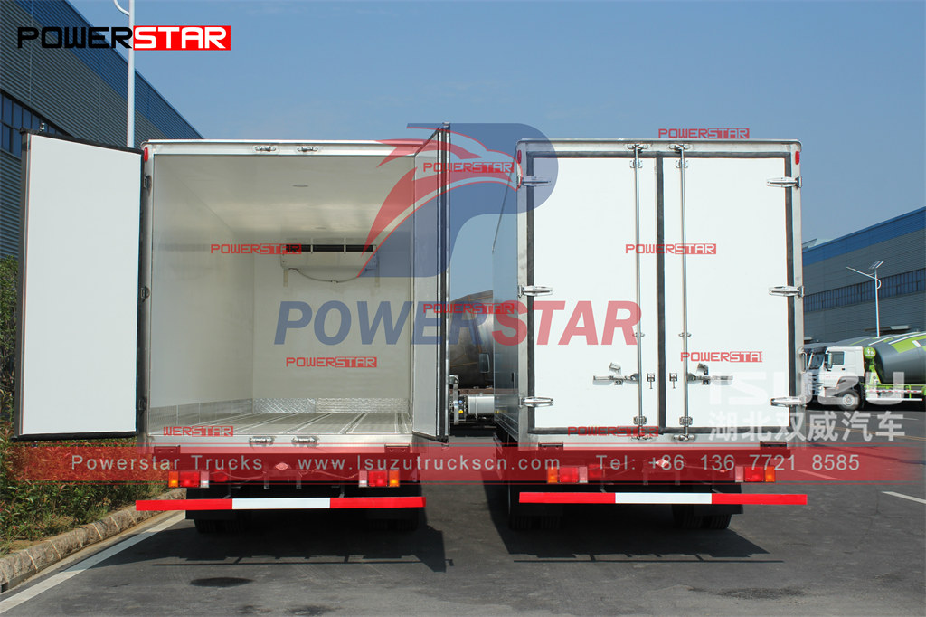 ISUZU freezer truck 7m refrigerated box export to Myanmar