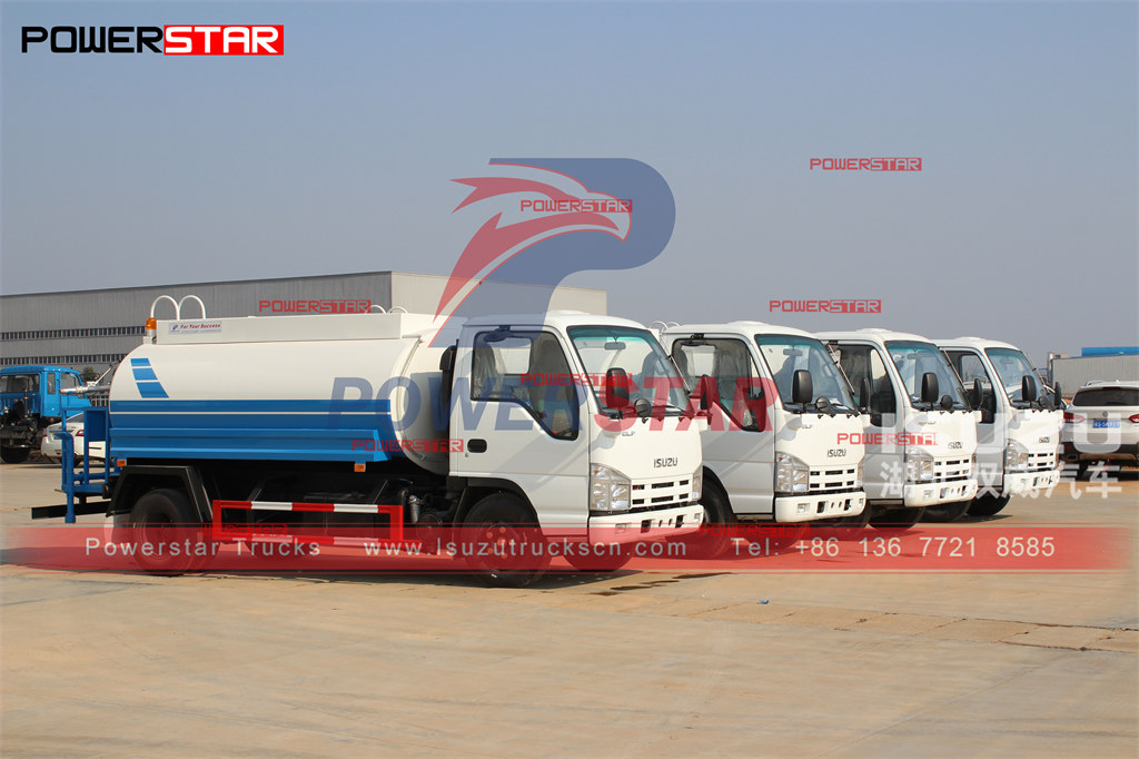 ISUZU 5000L water truck export to Myanmar