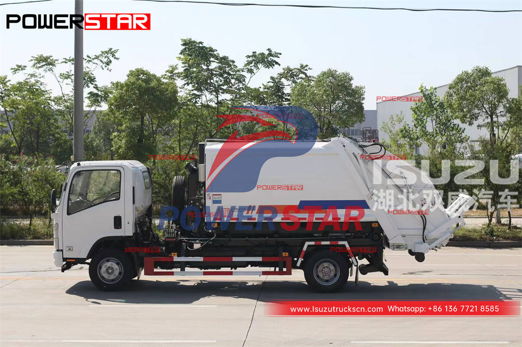 Good price ISUZU 4×2 hook lift rubbish compactor truck for sale
