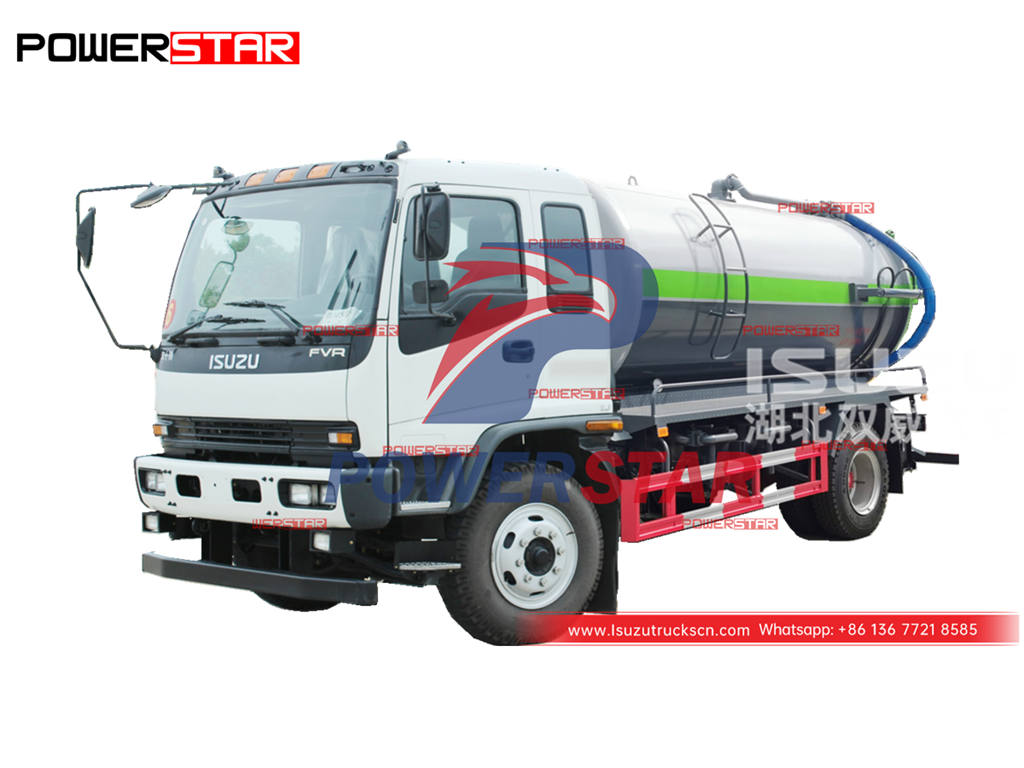 Factory direct sale ISUZU FVR 4×2 sewage tank truck