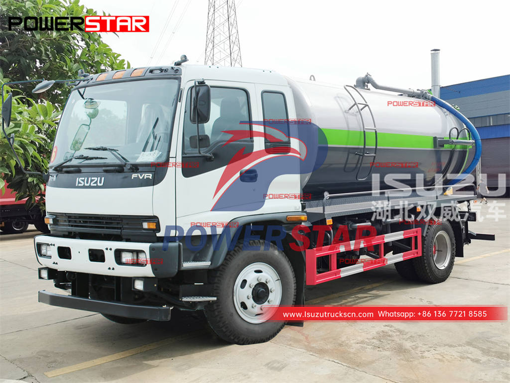 Hot sale ISUZU FVR 6 wheeler sewage suction truck at best price
