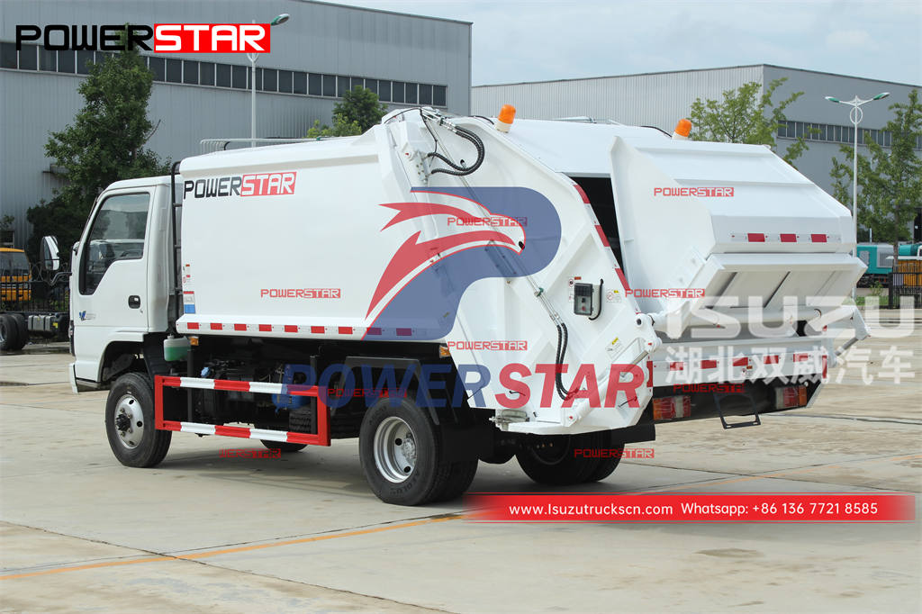 Custom ISUZU 600P 4×4 off-road 6CBM rubbish compactor truck for sale