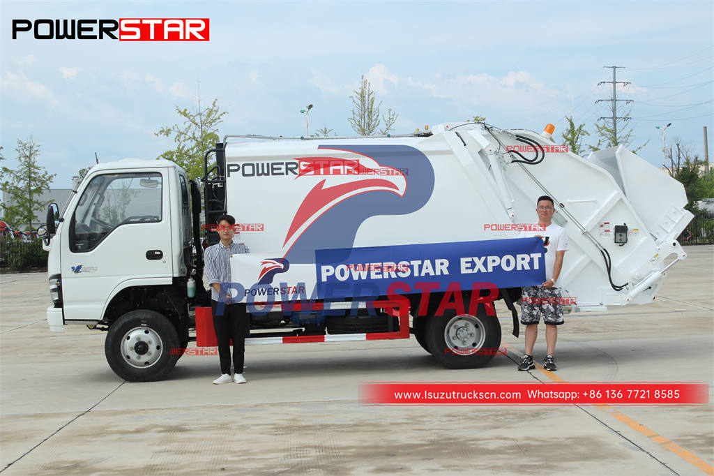 ISUZU 600P off-road AWD 130HP rubbish compactor turck for Philippines