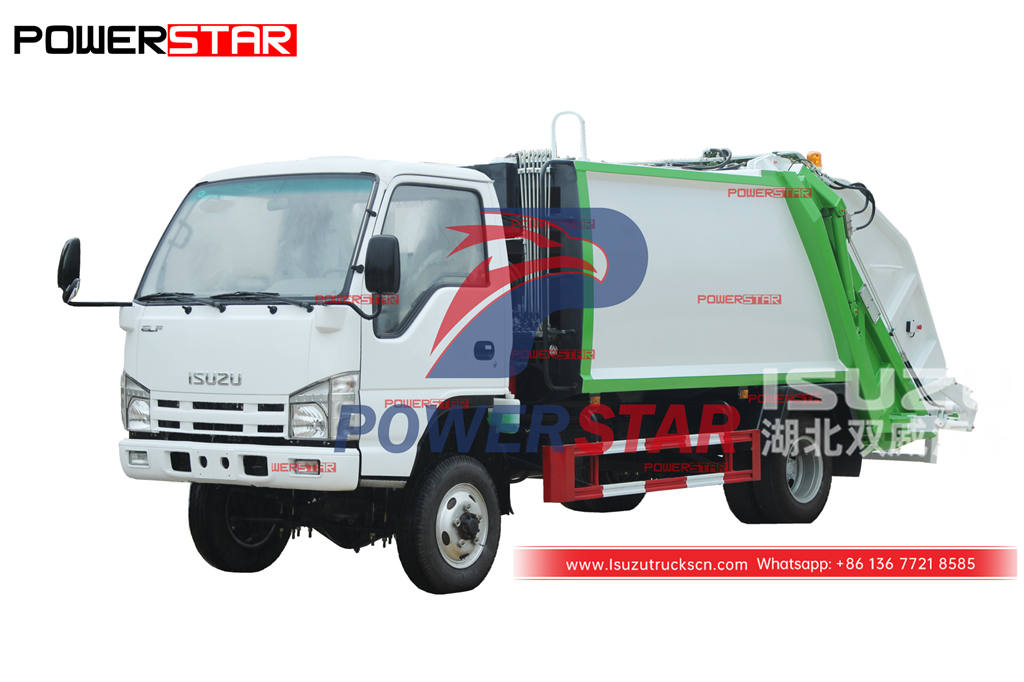 Best quality ISUZU 100P 4×4 rear load refuse truck at promotional price