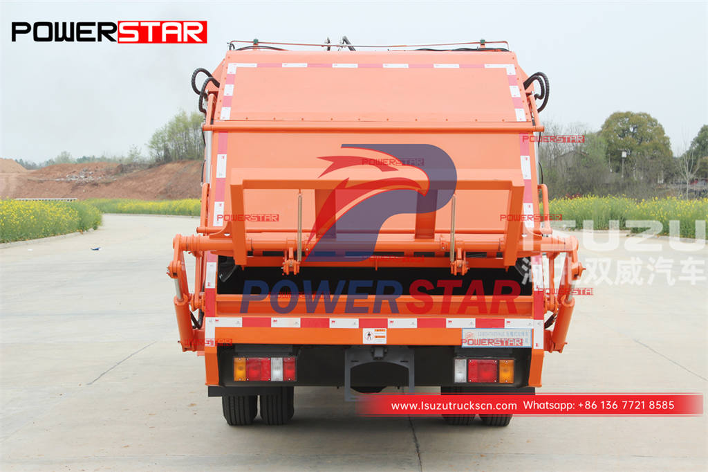 Durable ISUZU 100P 4×4 98HP waste compression truck at promotional price
