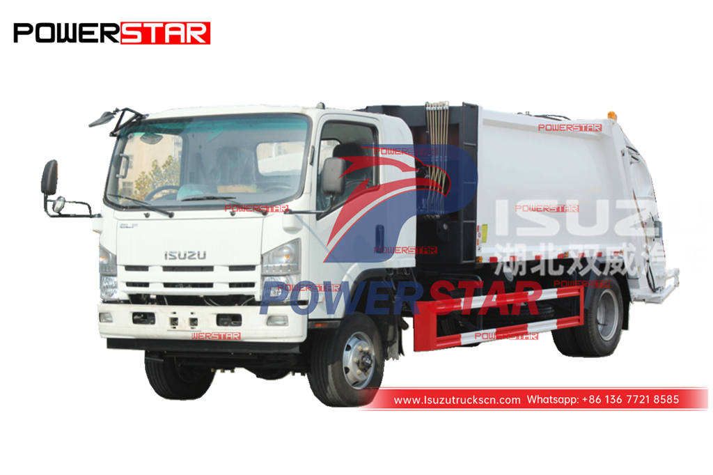 Custom-made ISUZU 4×4 8CBM back loading garbage truck for sale