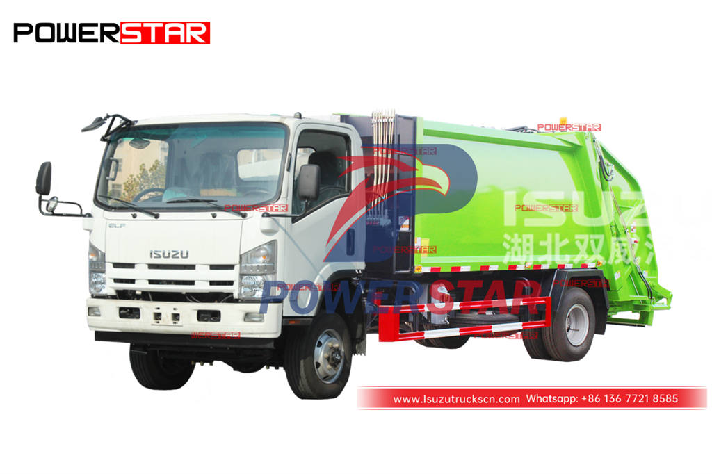 ISUZU 700P 4WD 10CBM rear loader garbage truck on sale