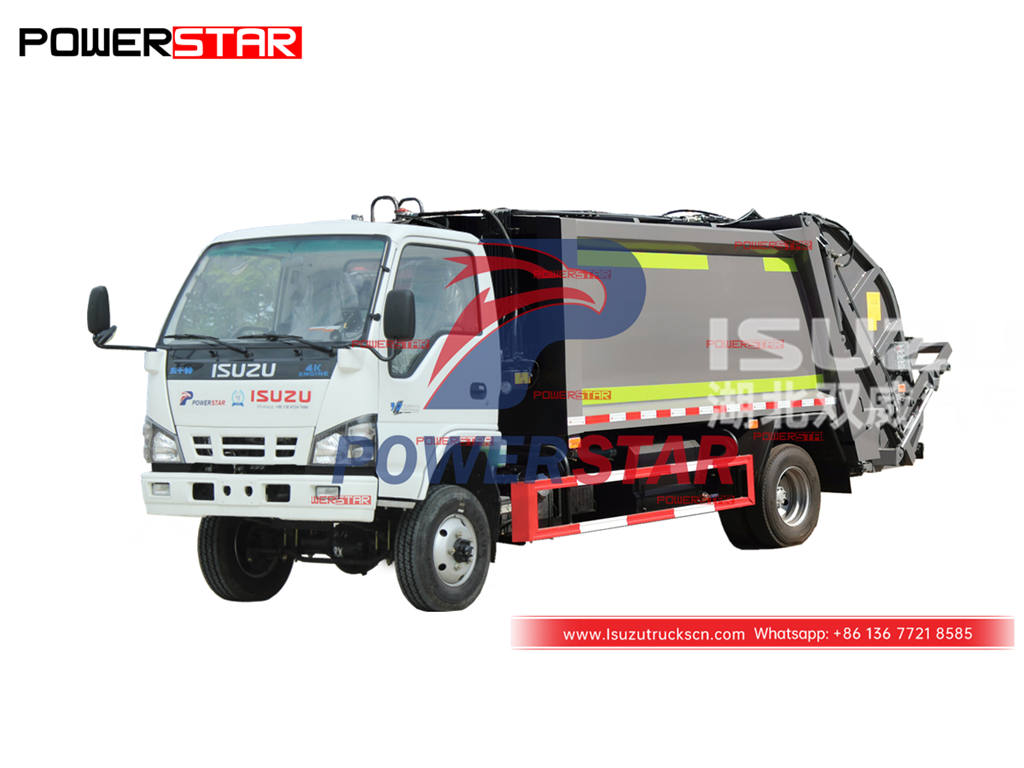 High quality ISUZU 4×4 off-road compactor garbage truck on sale