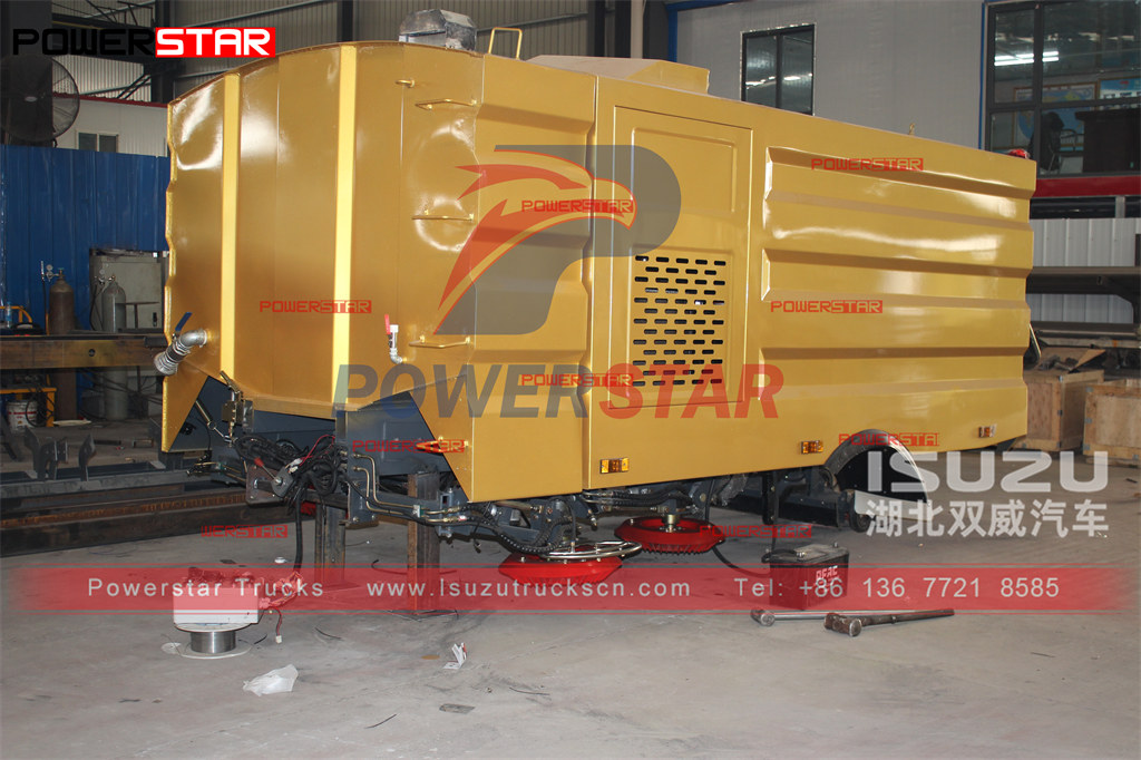 POWERSTAR 5CBM road sweeper body kit to be mounted on Mitsubishi chassis and export to Pakistan