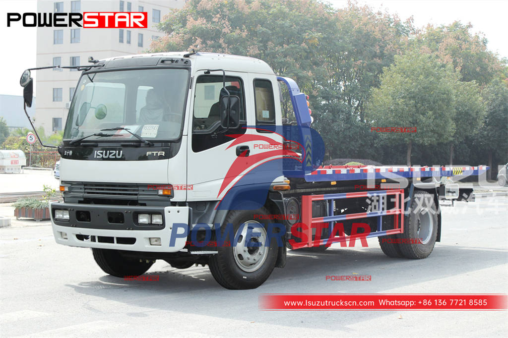 Janpan ISUZU FTR/FVR 4×4 off-road 10 tons flatbed tow truck for sale