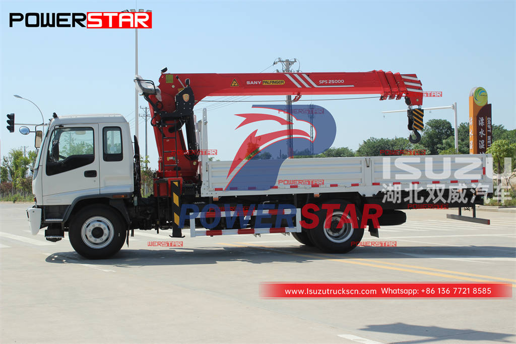 Myanmar ISUZU FTR 4×4 10 tons palfinger telescopic crane truck for sale