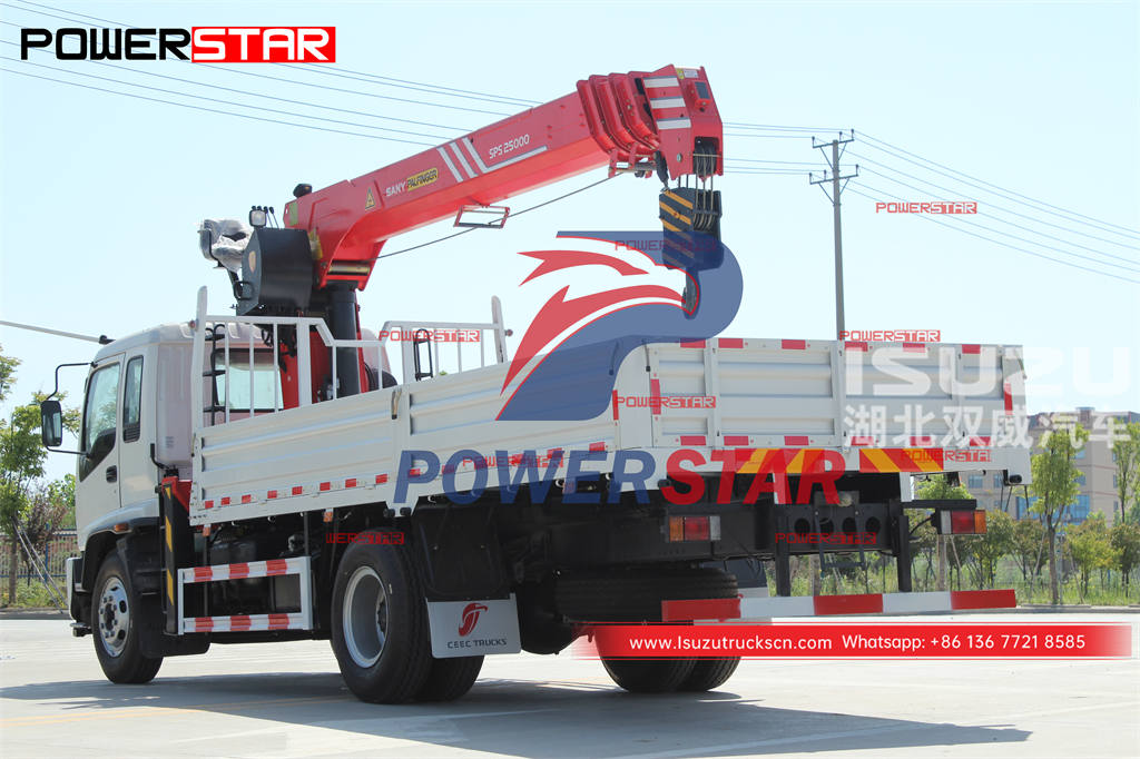 Factory outlet ISUZU FTR 4WD off-road truck mounted crane Plafinger 10 tons crane SPS25000