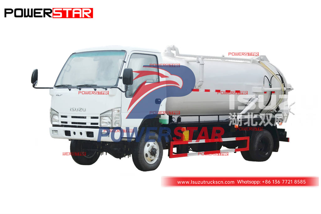 ISUZU 4×4 small vacuum sewage truck at best price