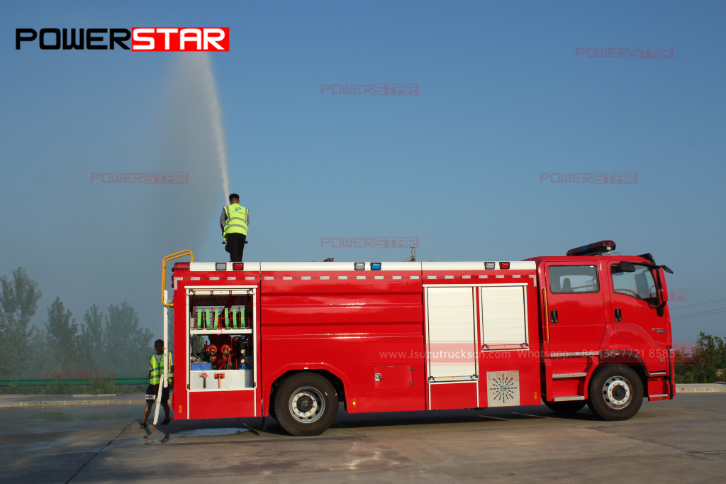 Philippines New ISUZU GIGA Emergency Fire Engine 6UZ1-TCG50 8tons 8,000L Water Foam Fire Fighting Vehicle