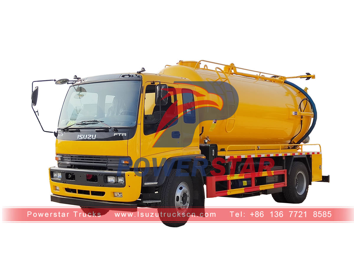 ISUZU FTR 12CBM combination suction and jetting truck for sale