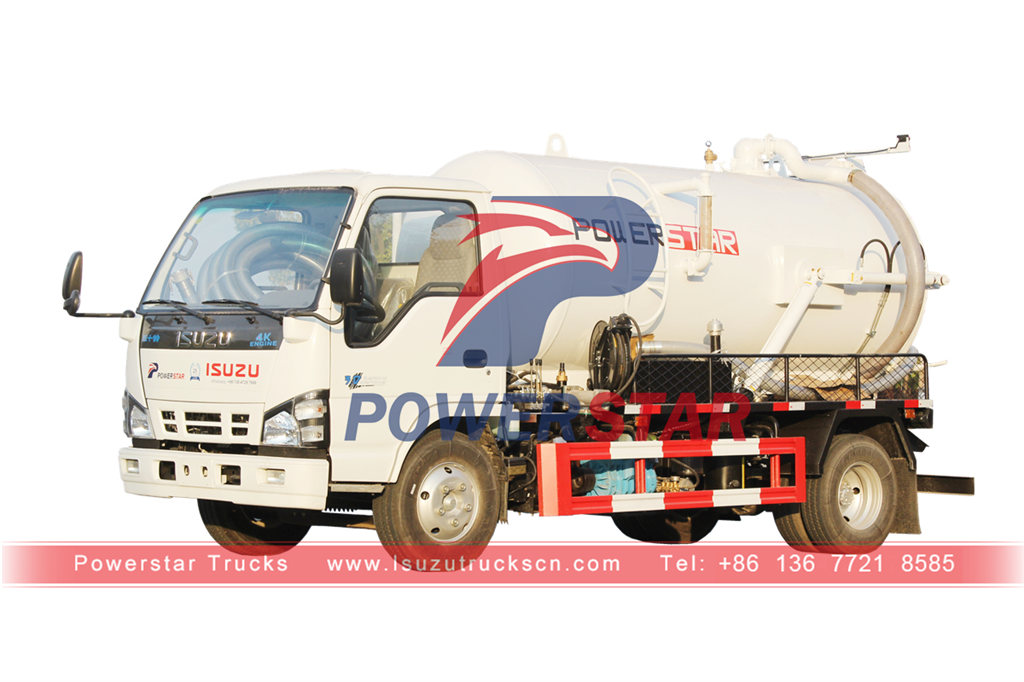 ISUZU 130HP 5CBM sewer vacuum truck at best price