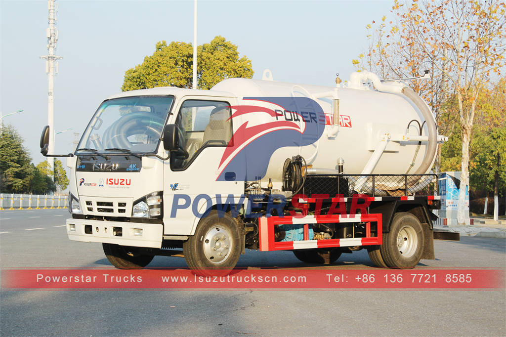 ISUZU NKR 5000 liters septic tank truck for sale