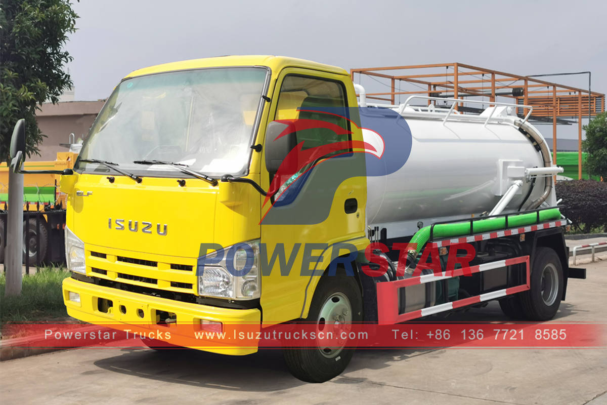 Durablie ISUZU 3000 liters vacuum sewage truck for sale
