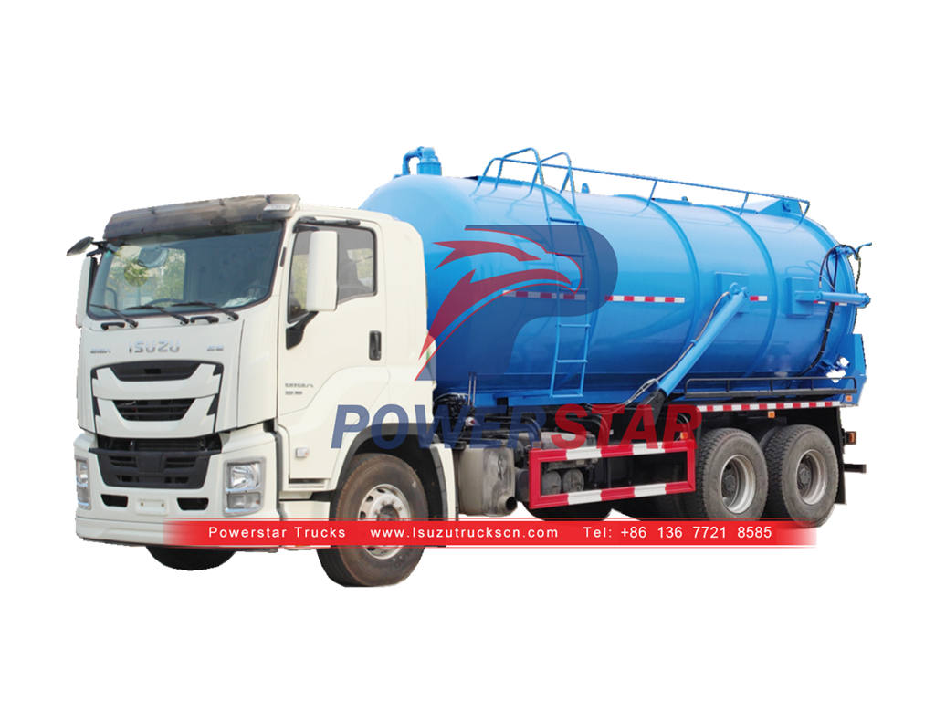 Reliable ISUZU GIGA 10 wheeler 22000L vacuum sewage suction truck