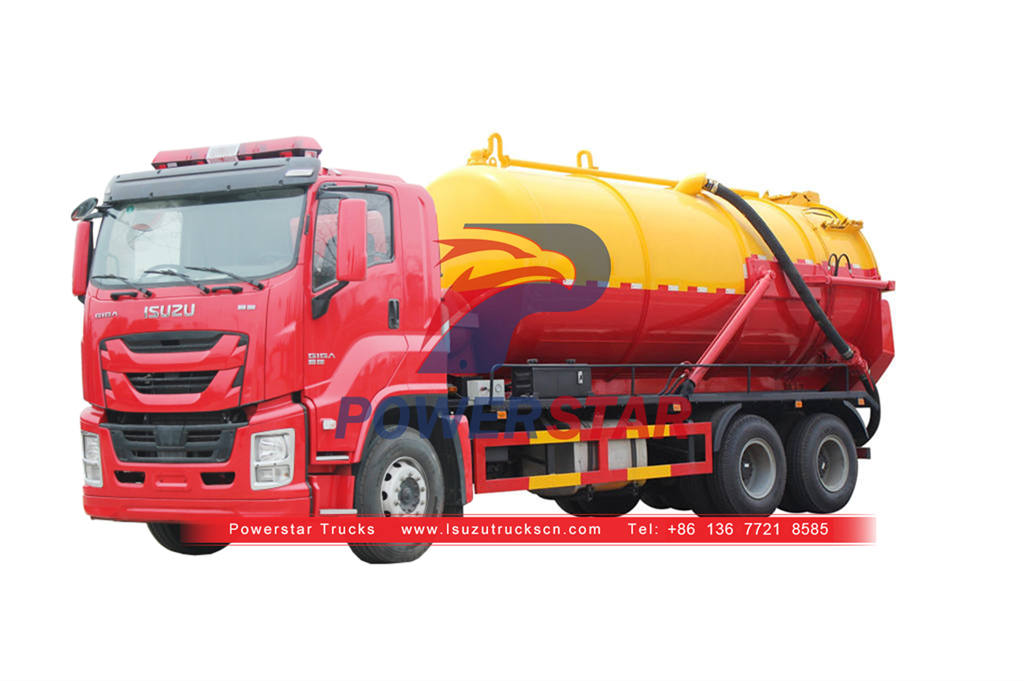 Customized ISUZU GIGA 24CBM septic tank pumping truck for sale