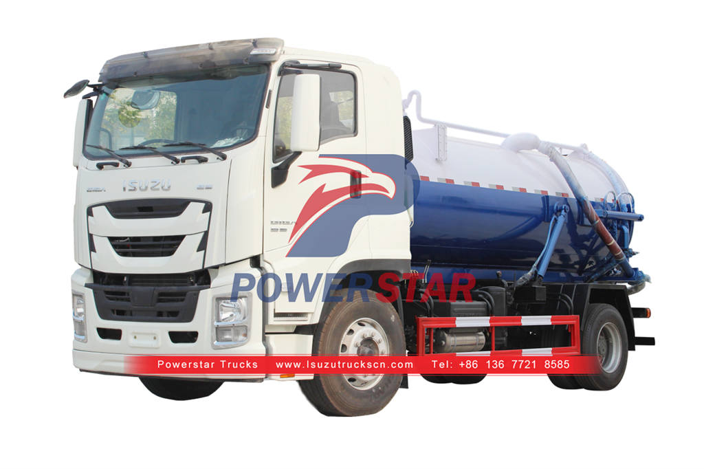 ISUZU GIGA 6 wheeler 15000L sewage suction truck on sale