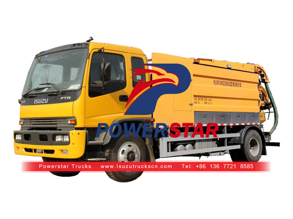 ISUZU FTR combination sewer cleaning truck for sale