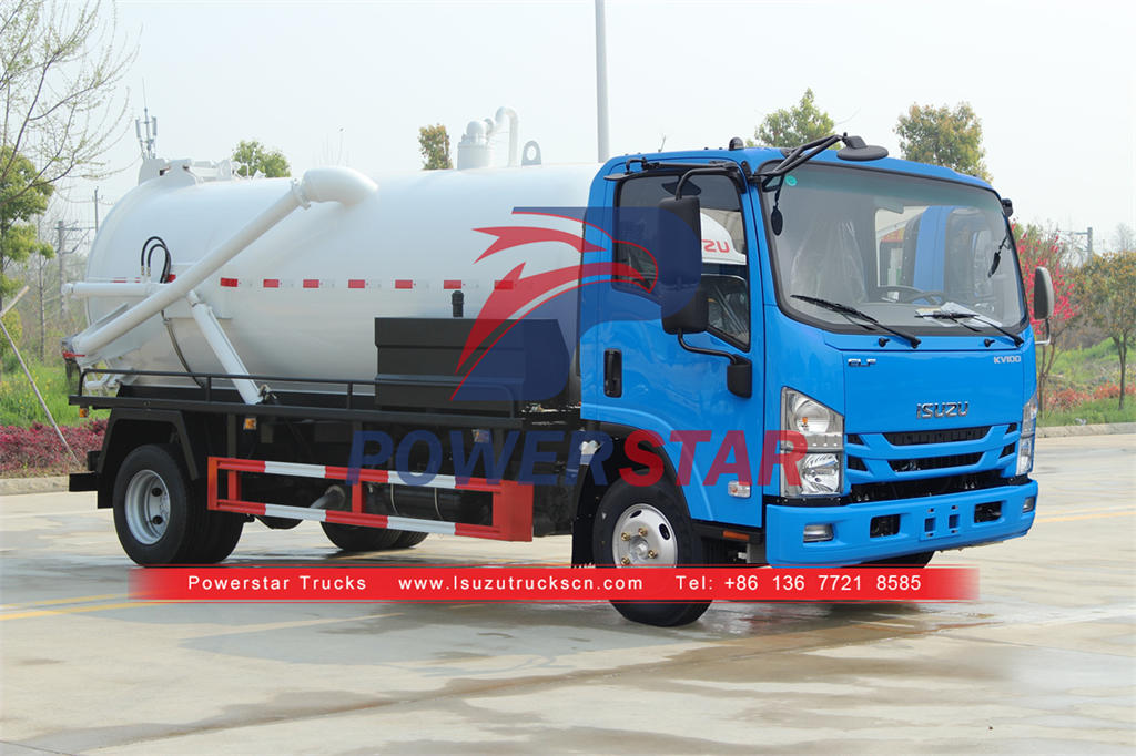 ISUZU 8000 liters sewage suction truck on promotion