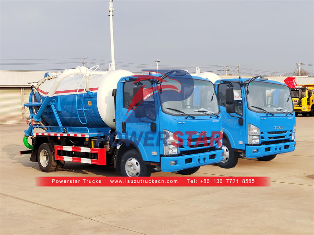 ISUZU 5000 liters vacuum septic tank truck for sale