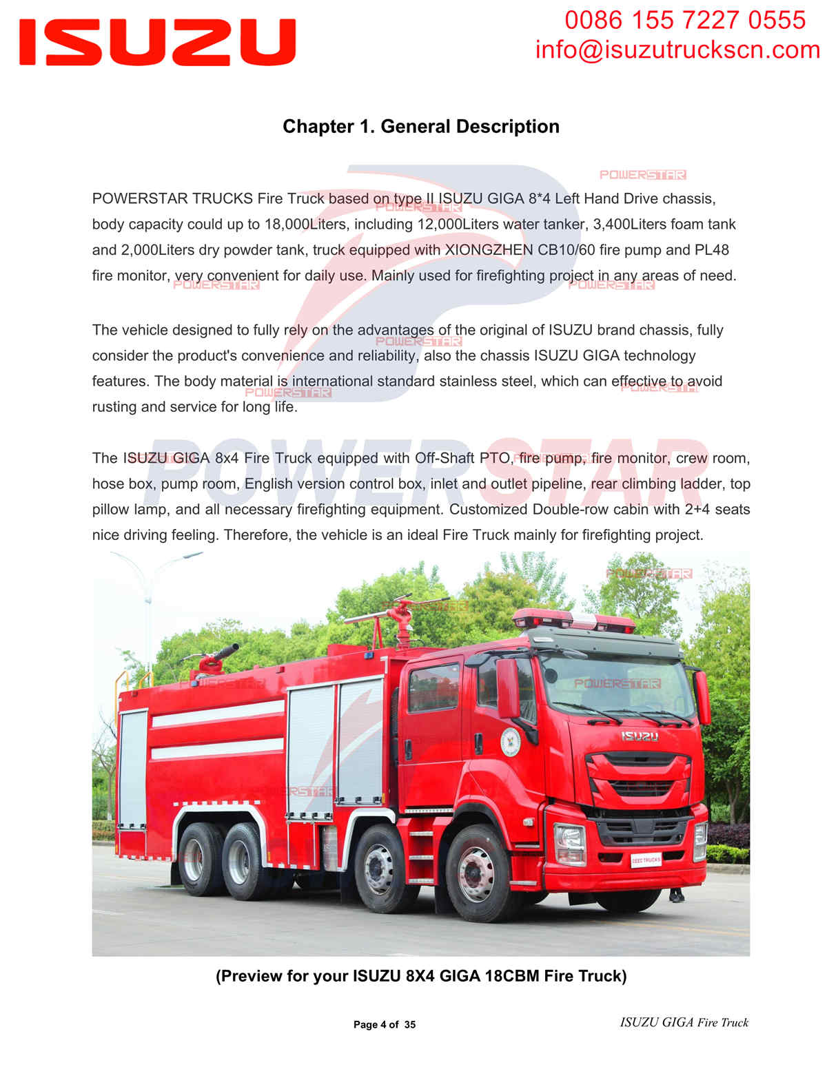 Isuzu giga fire trucks manufacturer