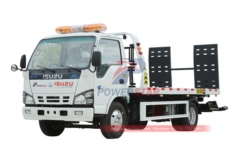 ISUZU NKR flatbed wrecker truck for sale