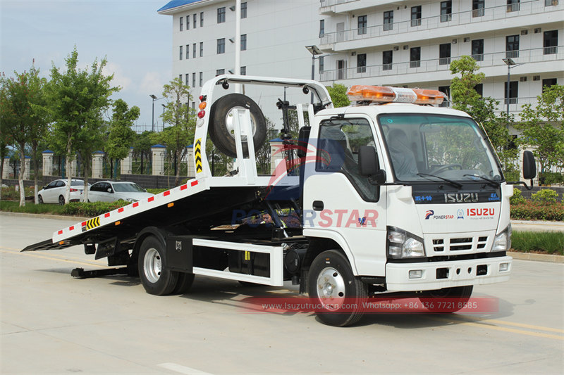 Isuzu NKR 130HP flatbed tow truck for Philippines