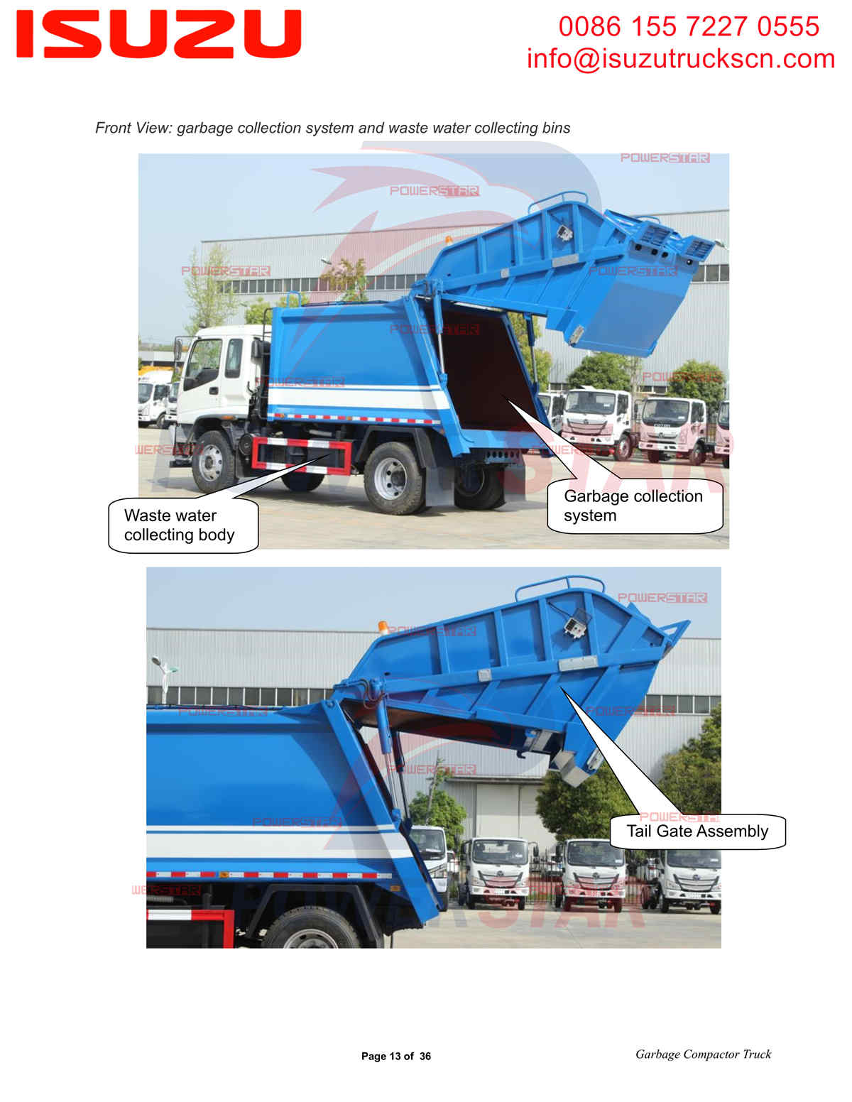 POWERSTAR Garbage Compactor Superstructure Operation Manual
