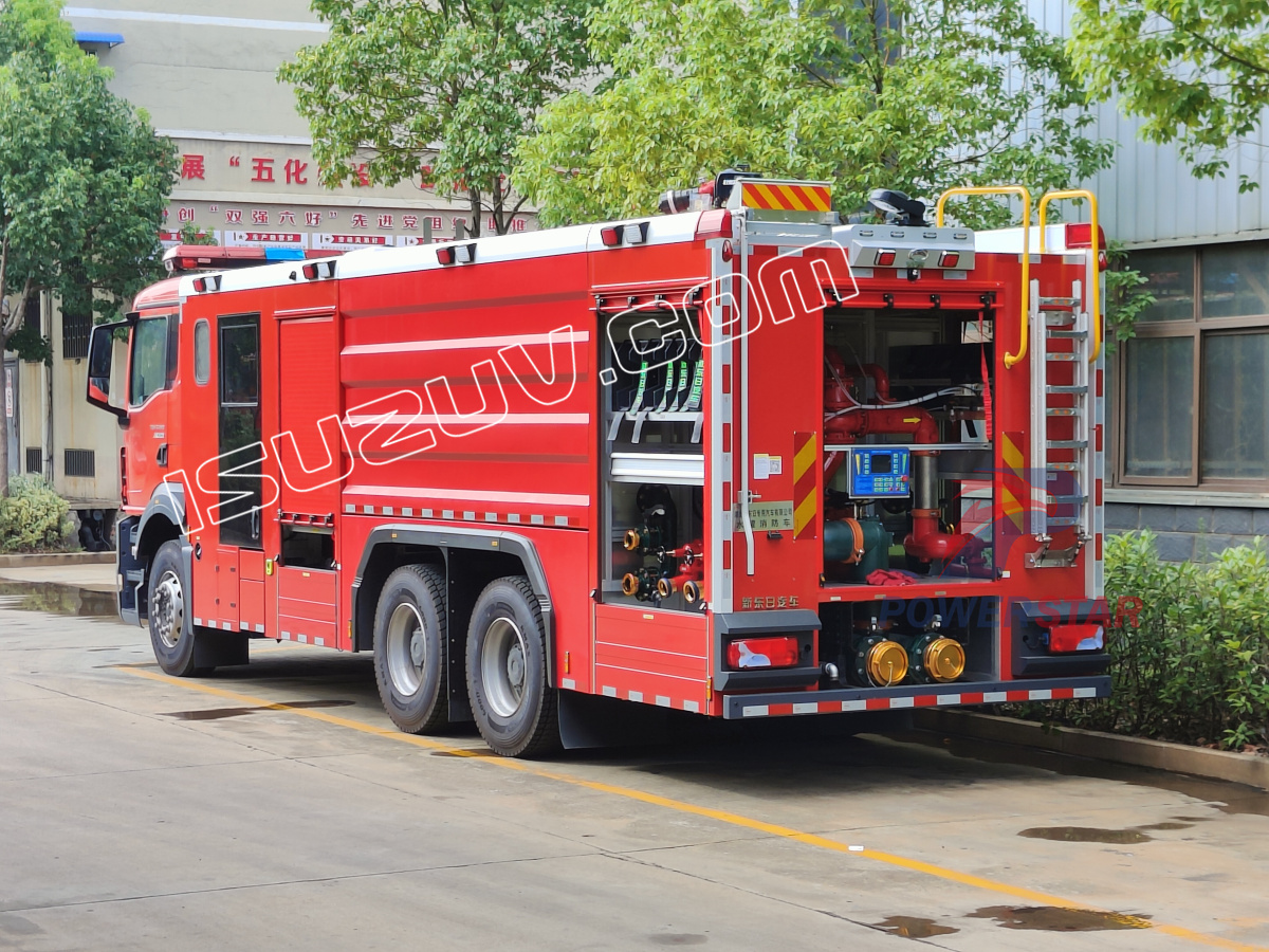 Germany 6x4 MAN TG5 Rescue Fire Engine Truck 12000L water with hale CB10/100-RSD fire pump Akron PSKD 10/80WB monitor
