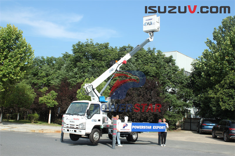 Factory Isuzu NPR ELF 12m 14m Man Lifter Telescopic Aerial working vehicle