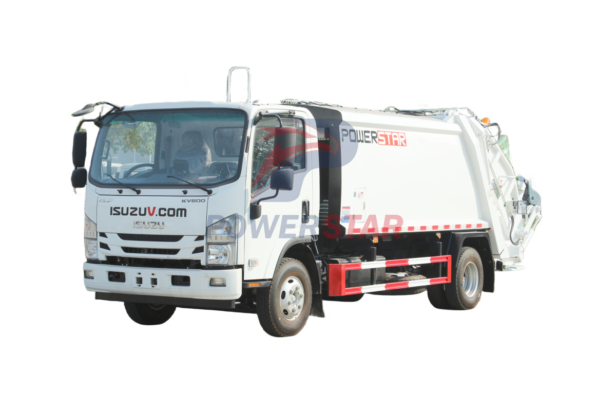 Isuzu KV800 refuse compactor truck with engne 4JZ1-TCG60 150hp features