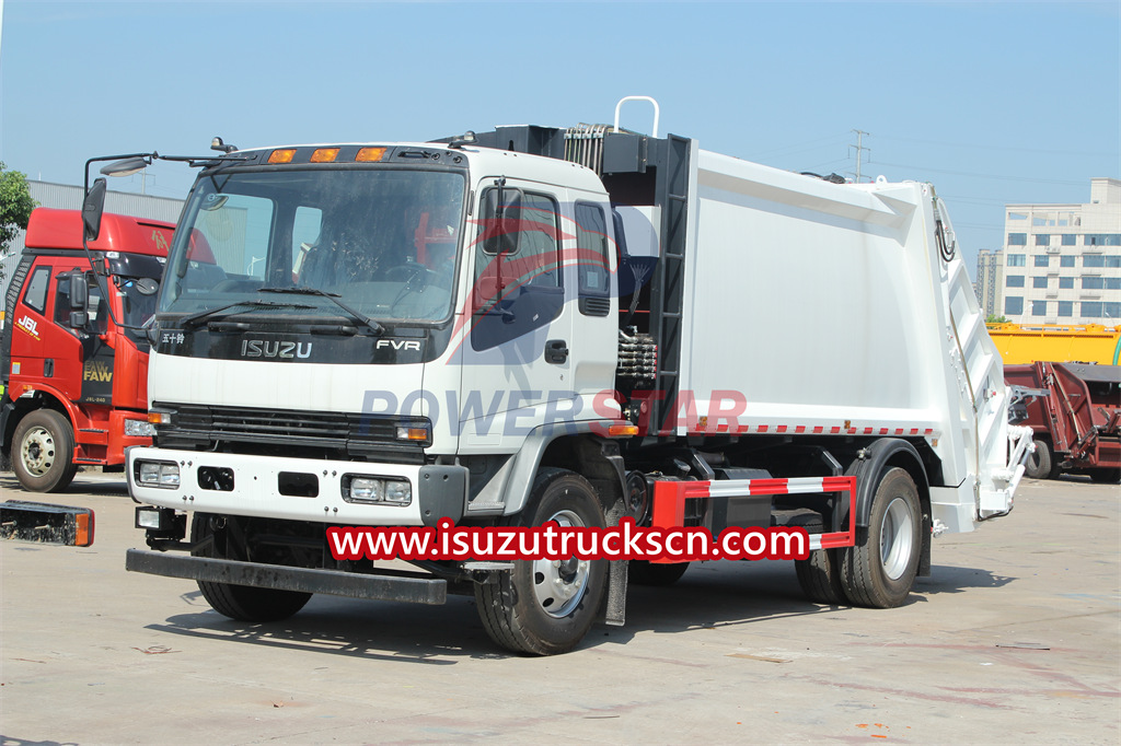 Isuzu fvr 240HP truck mounted garbage compactor 10cbm