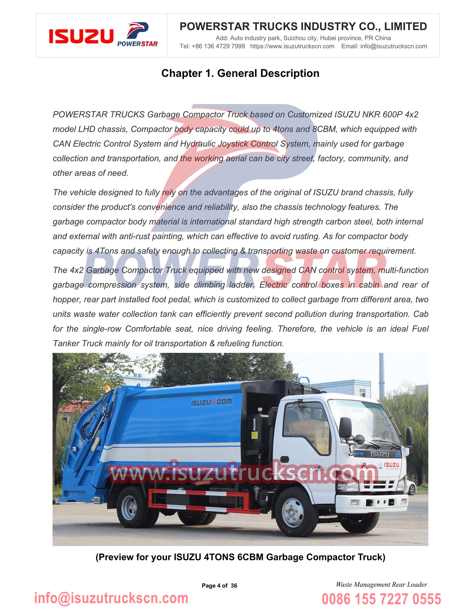 Isuzu NKR refuse compactor truck 8cbm export to Laos