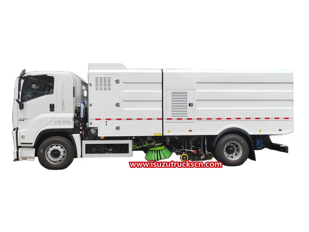 Giga Isuzu EV Electric Street Road Cleaning Sweeper Truck
