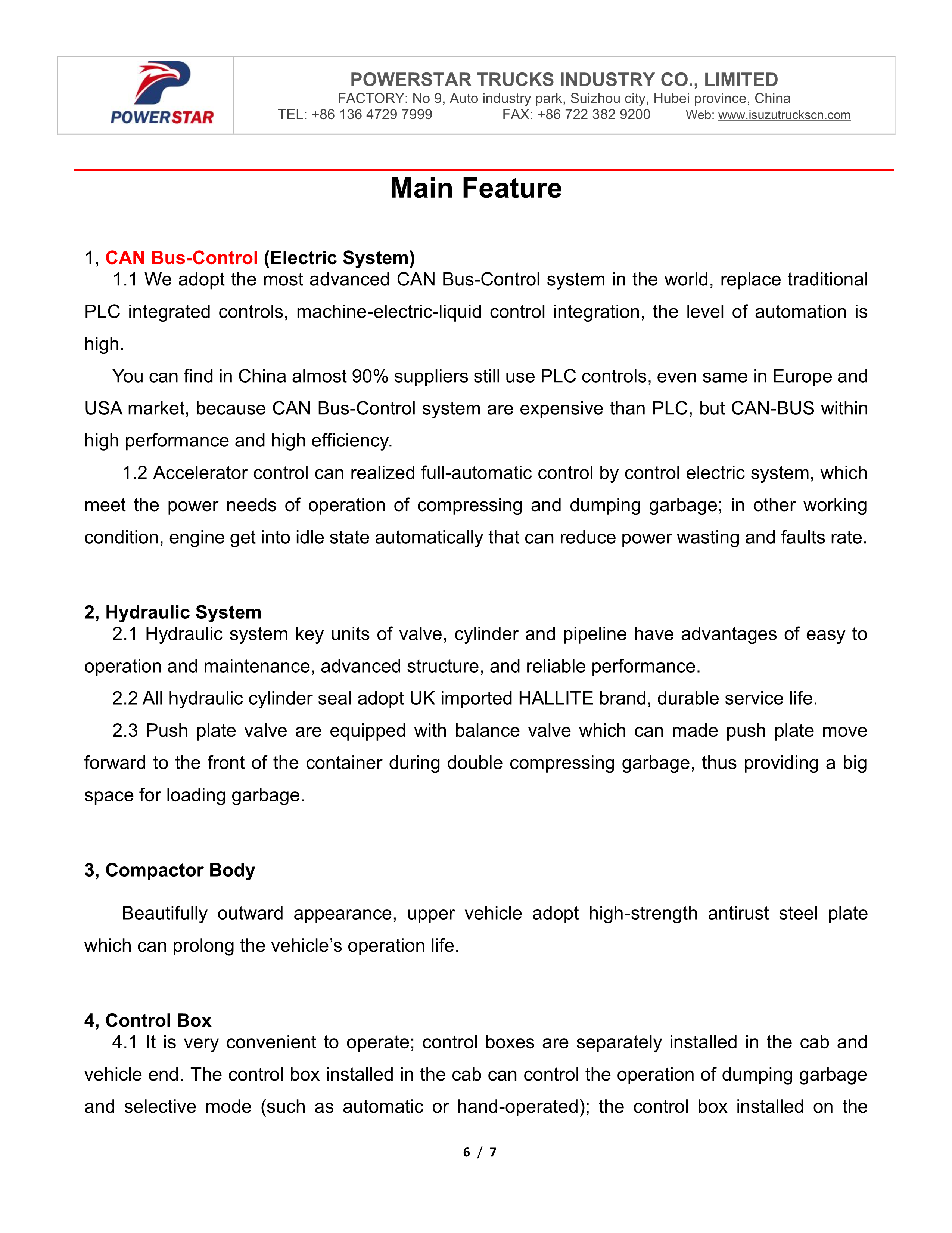 Isuzu Garbage Compactor Truck Quality Control Report