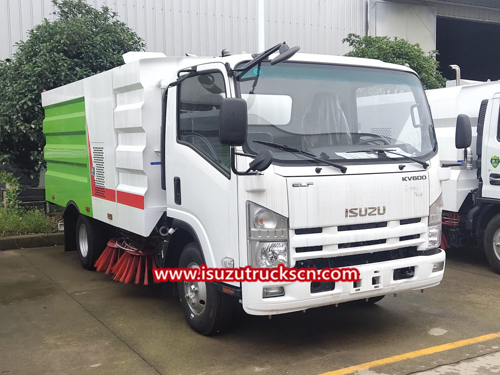 Isuzu truck mounted street sweeper