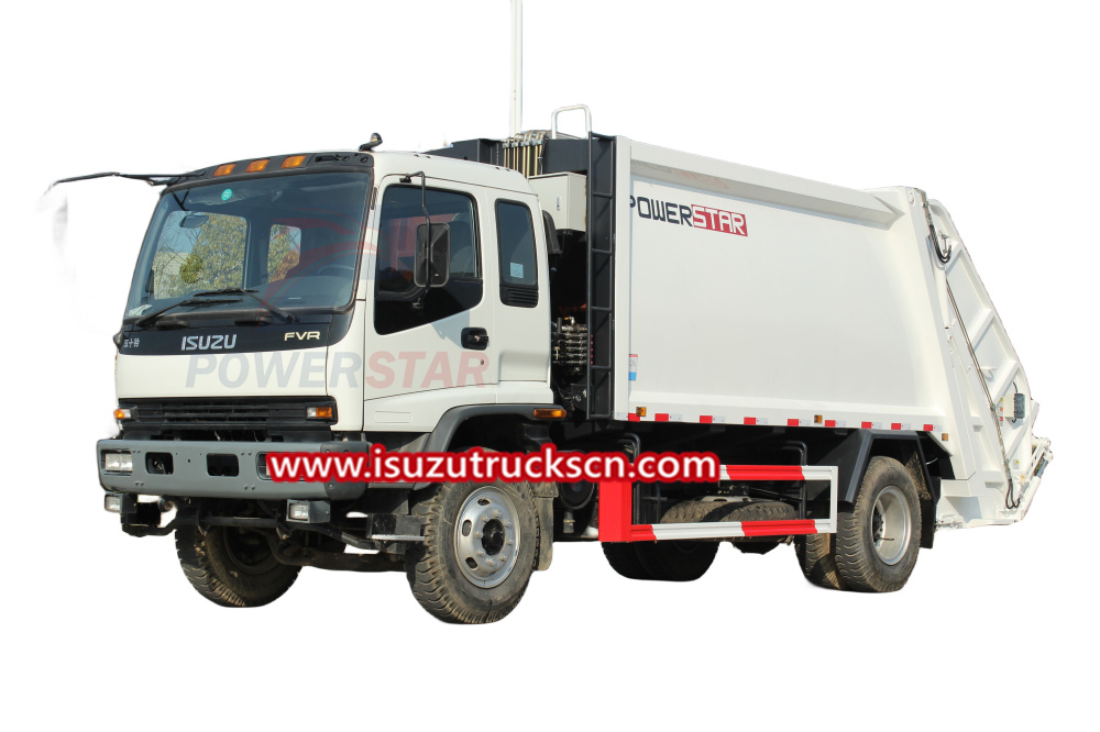 Philippines FVR Latest compactor garbage truck Isuzu 12cbm