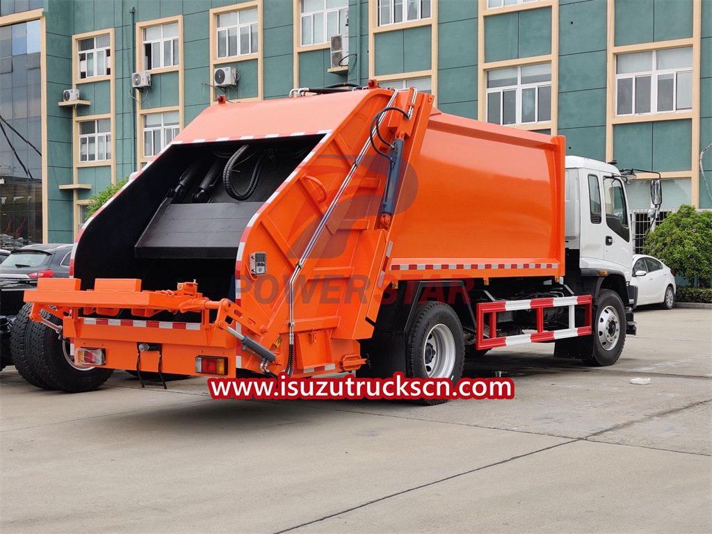 Isuzu garbage compactor truck