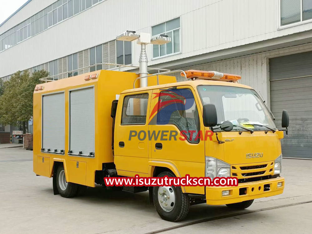 Isuzu emergency lighting truck