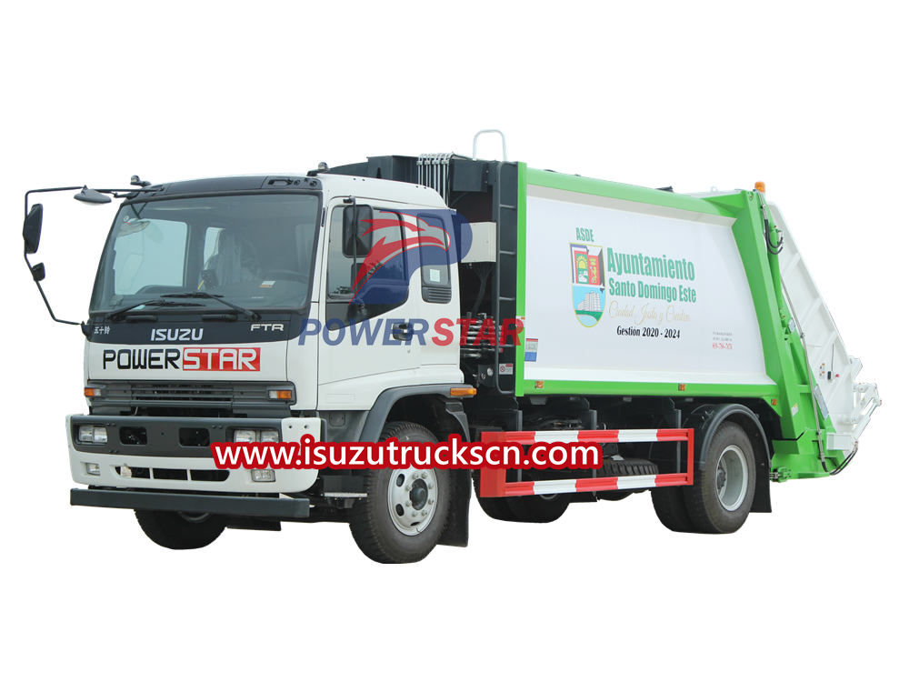 Isuzu waste compactor truck