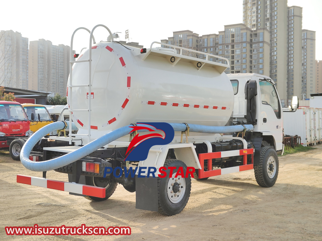 Isuzu 4 wheels 4x4 Vacuum Suction Trucks specification pictures and price