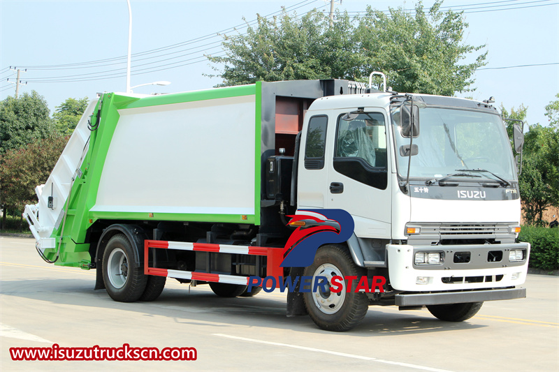 isuzu ftr garbage compactor truck